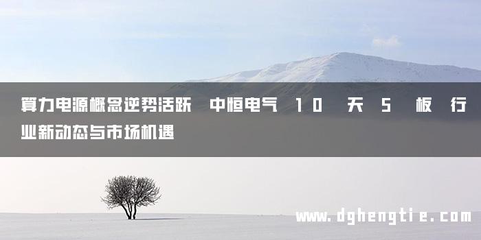 算力电源概念逆势活跃 中恒电气 10 天 5 板 行业新动态与市场机遇